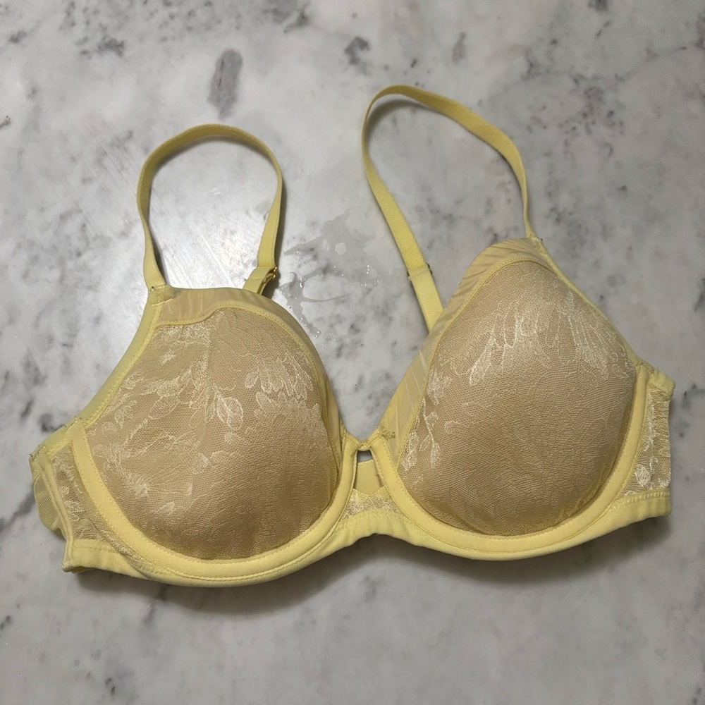 Soma Light Yellow Lace Bra